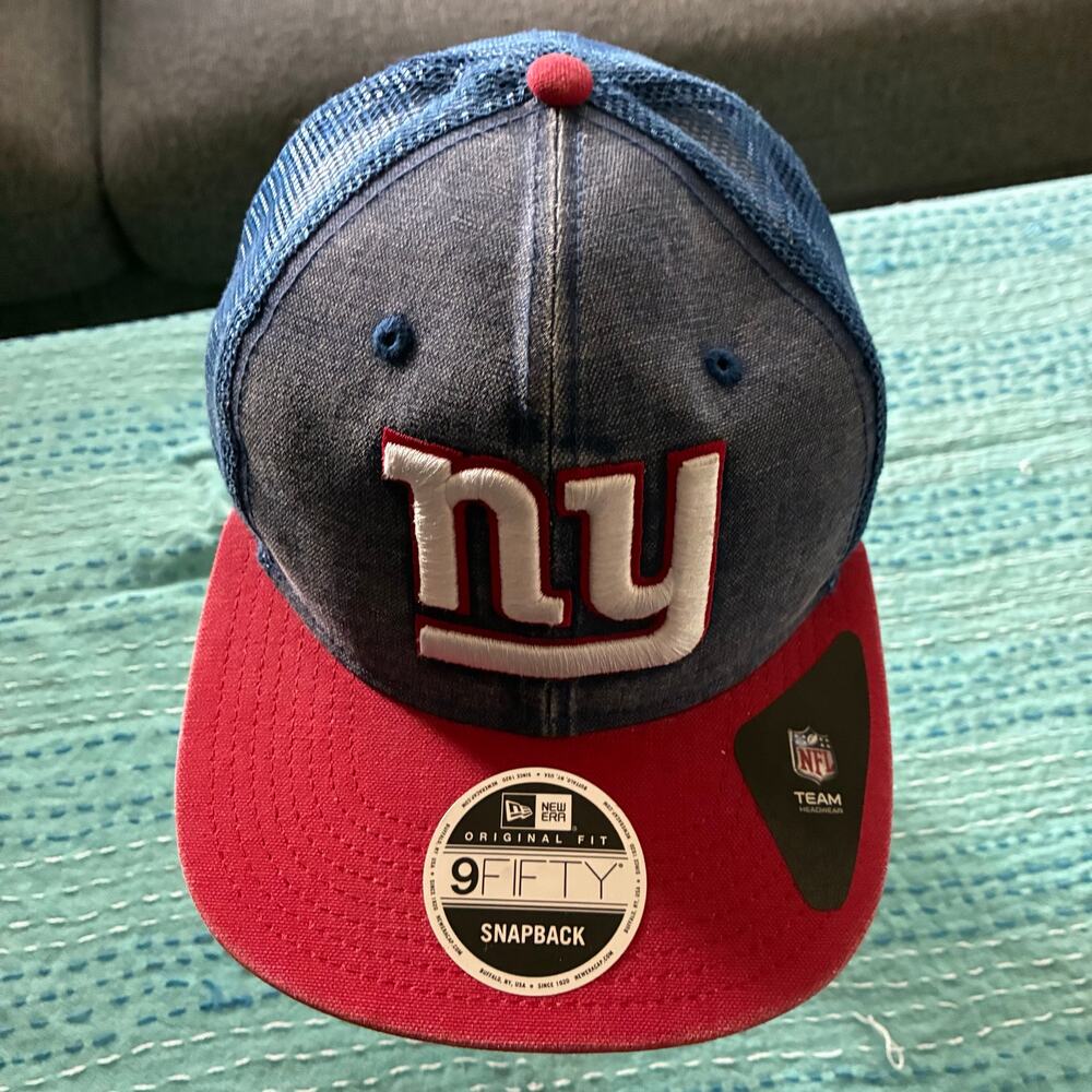 New Era New York Giants 9FIFTY Snapback Hat NFL Team Headwear Trucker Cap NWT - Picture 7 of 11